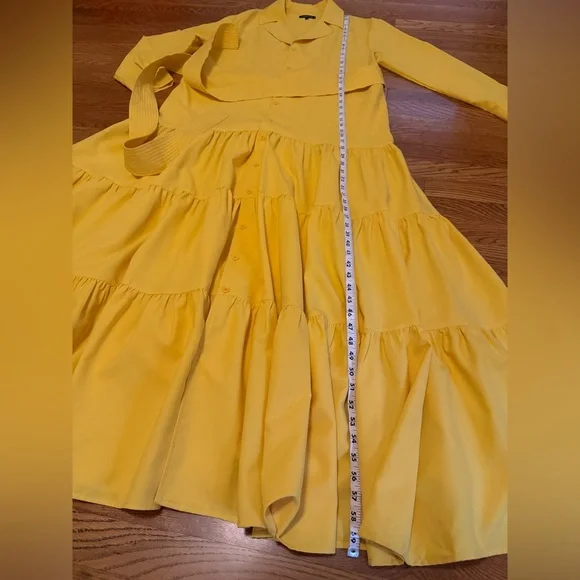 Yellow tiered Maxi Dress size M - Picture 12 of 12
